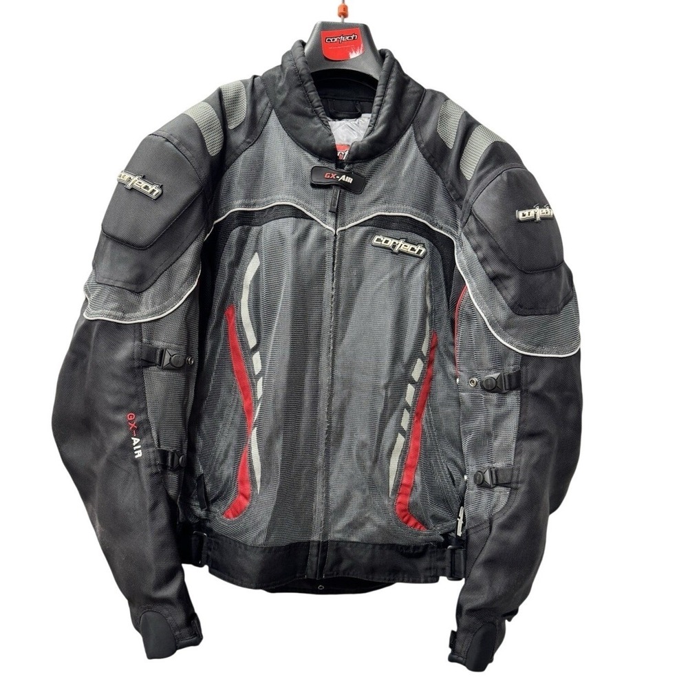 Cortech GX Sport Air 3.0 Mesh Motorcycle Jacket Black Grey Red Mens SM 38